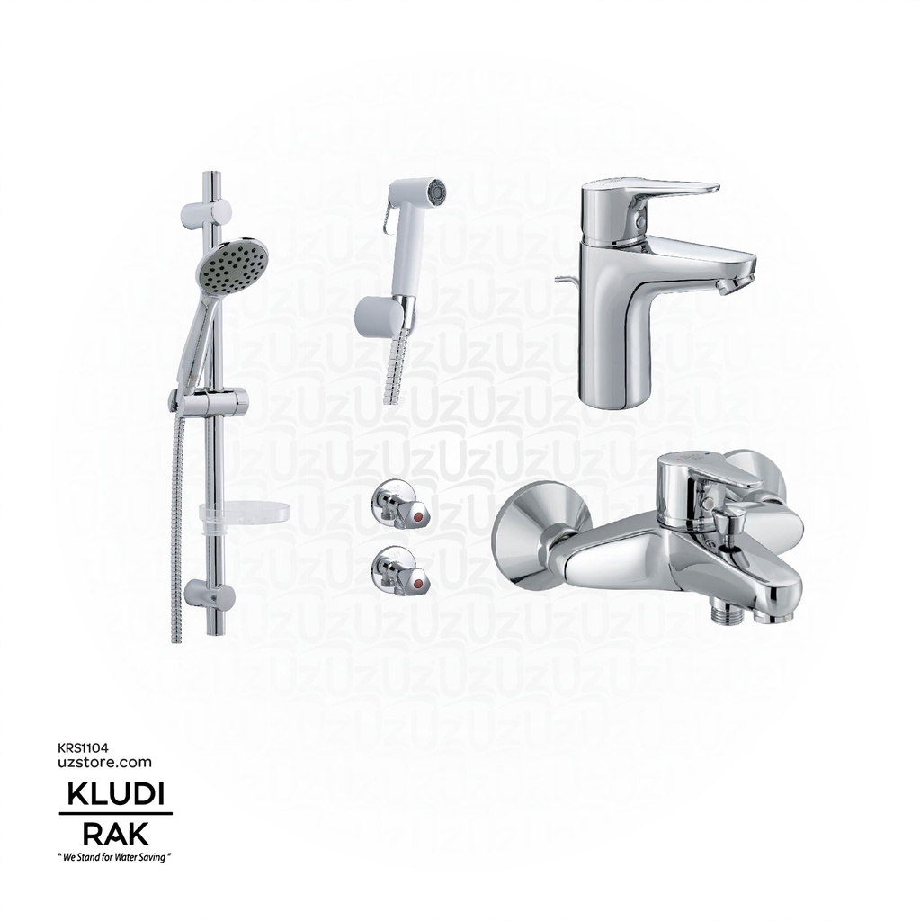 KLUDI RAK Bundle ( Basin Mixer + Shower Mixer + Shower Kit +Shattaf+2 Angle valves )