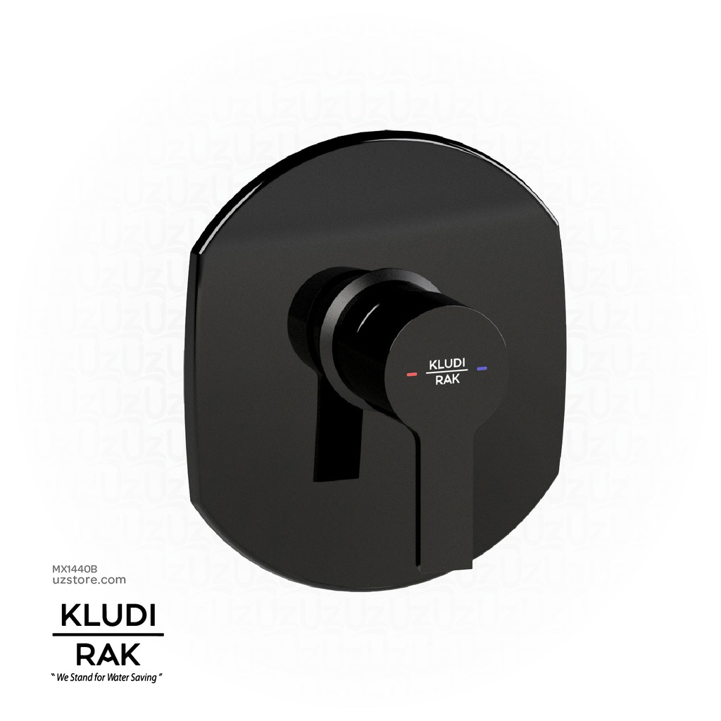 KLUDI RAK PASSION  Concealed Single lever shower mixer, trim set Black RAK13079.BK