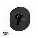 KLUDI RAK Passion Concealed Single Lever Shower Mixer
 Trim Set, Matt Black RAK13079.BK2