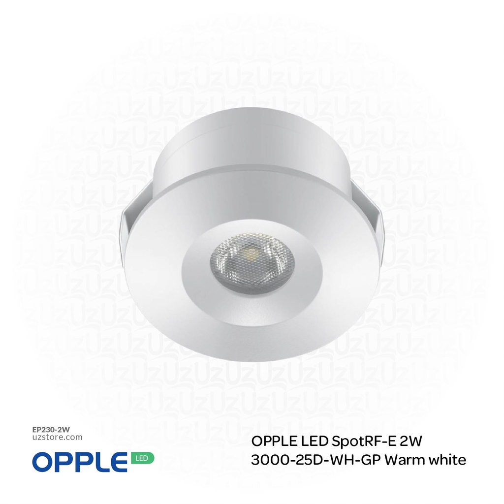 [EP230-2W] OPPLE LED Spot Light ECOMAX-E 2W 25D WH-GP , 3000K Warm White 