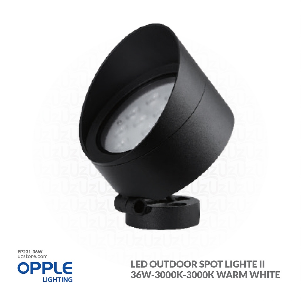 OPPLE LED Outdoor Spot LightE II 36W-3000K-36D-GY-GP , 3000K Warm White 709000010200