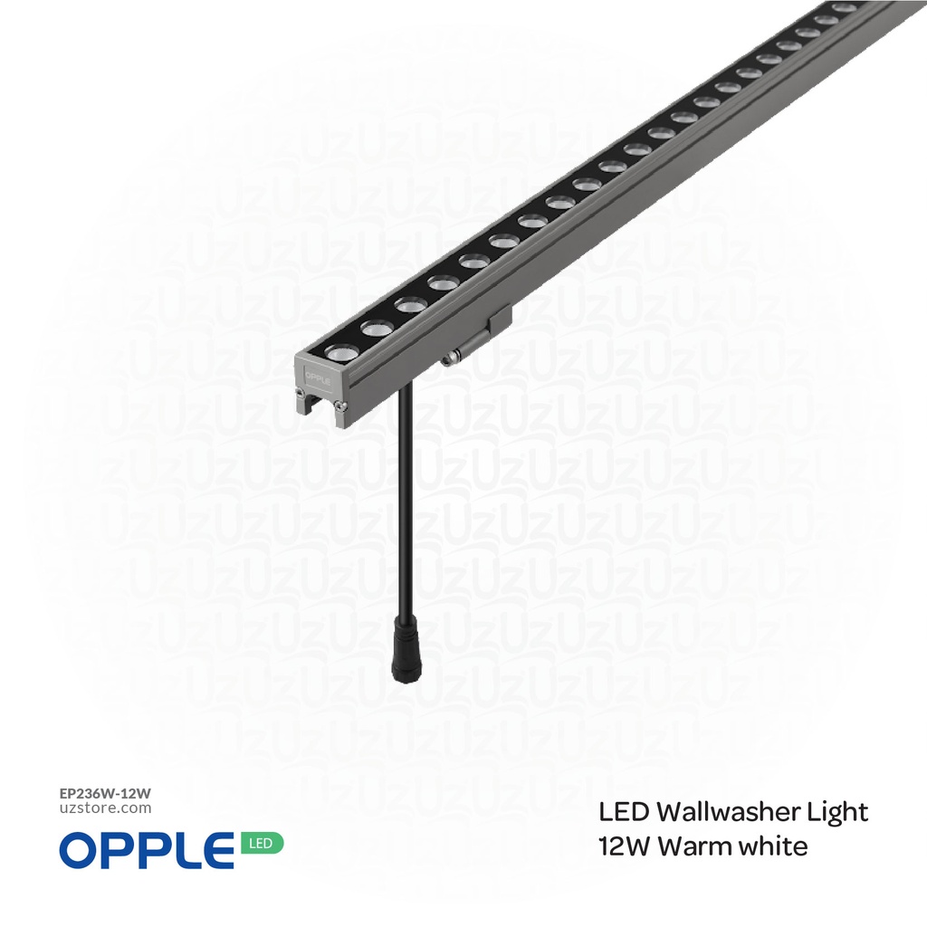 OPPLE LED Wallwasher Light -PII L500 12W-3000K-20+40D-GY-GP , Warm White 