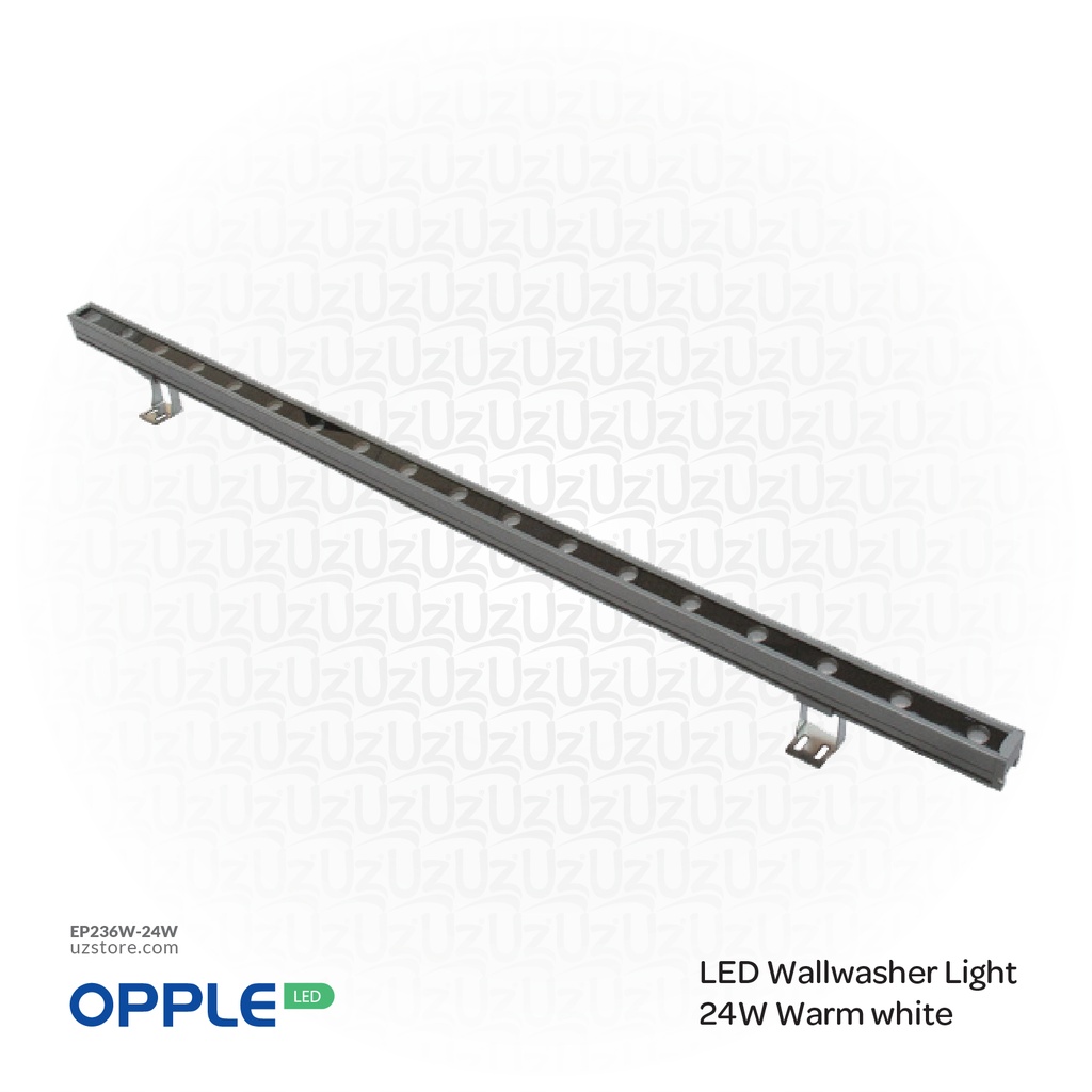 OPPLE LED Wallwasher Light PII L1000 24W-3000K-20+40D-GY-GP, Warm White 