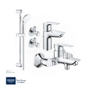 GROHE BauEdge Bundle 106 ( Basin Mixer + Shower Mixer + Shower Set +2 Angle Valves)