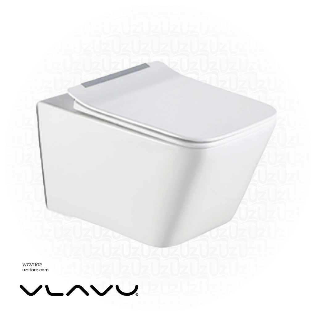 Vlavu wall-hung toilet ( WC ) Rimless dual-flush ，P-trap 180mm , UF seat cover  550x360x310mm CB. 16.0003