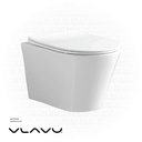 Vlavu wall-hung toilet ( WC ) White Rimless dual-flush ，P-trap 180mm , UF seat cover  540x360x325mm CB. 16.0056