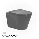 Vlavu wall-hung toilet ( WC ) Grey  Rimless dual-flush ，P-trap 180mm , UF seat cover  495x360x325mm CB. 16.0056