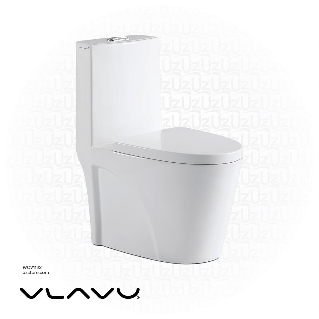 Vlavu WC one piece ( Toilet ) S-trap 250mm , UF seat cover 680x390x780mm CB. 12.0024