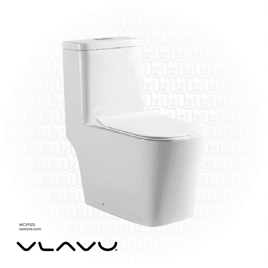 Vlavu rimless one-piece toilet
 S-trap 250mm , UF seat cover 695x370x780mm CB. 12.0017