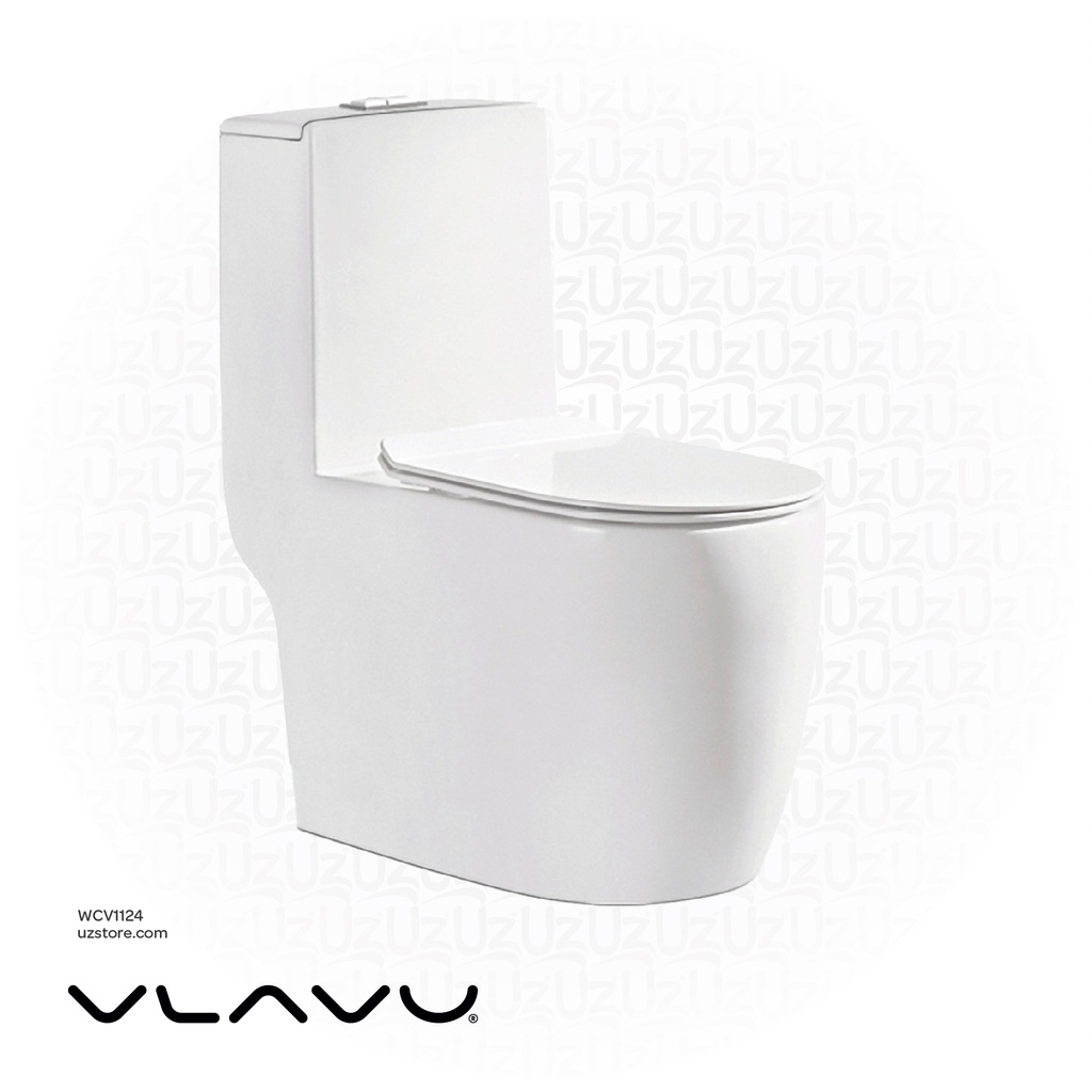 Vlavu washing down one-piece toilet
 S-trap 250mm , UF seat cover 690x370x795mm CB. 12.0002