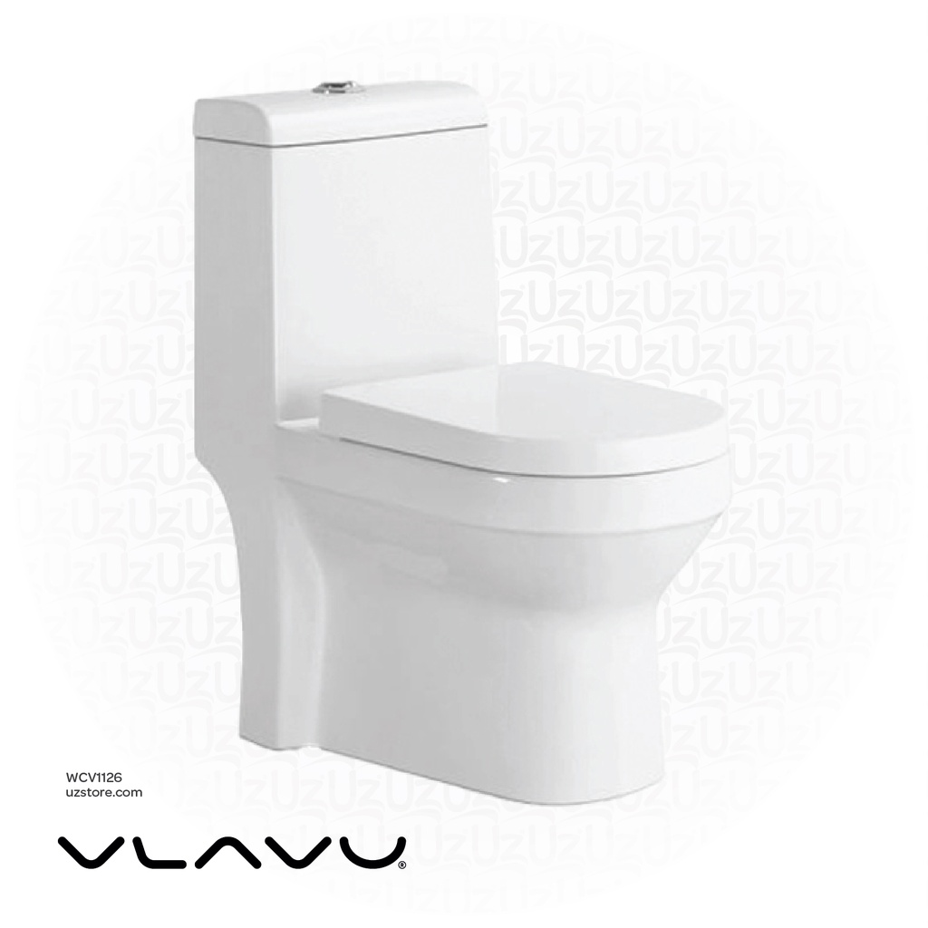 Vlavu Washdown one-piece toilet  Rimless dual-flush , S-trap 250mm , UF seat cover 710x365x800mm CB.12.0008