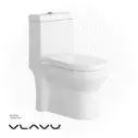 Vlavu Washdown one-piece toilet  Rimless dual-flush , S-trap 250mm , UF seat cover 710x365x800mm CB.12.0008