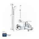 GROHE Bundle 114 (Eurosmart  New Shower Mixer + Shower Kit + Shattaf + Angle Valves)