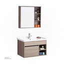 Wash Basin With Cabinet & Mirror with shelf 70 CM Grey 8820-70