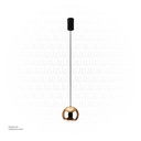 Chandelier 9775/1GD LED 3000K 2.4M D10CM 8W