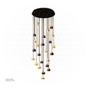 Chandelier 9775/24 BK+GD LED 3000K D10CM D65 H320CM 192W