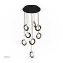 Chandelier 9700/8 BK+GD 3000K D50 H150 80W