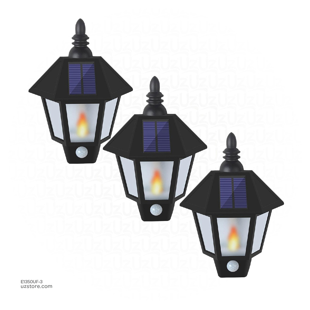 Outdoor Solar light bundle 6W bundle  (Fire) with sensor