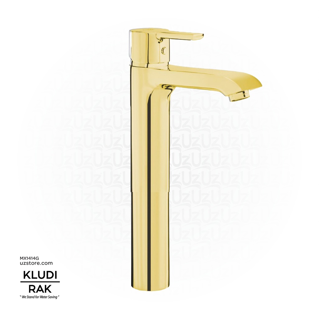 KLUDI RAK Passion Single Lever High-Raised XL Basin Mixer Gold,
 RAK13061.GD1