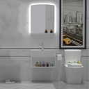 PolyMarble WashBasin, Led Mirror and Shelf KZA-2180060 600*450*400