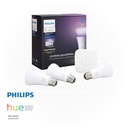 PHILIPS Hue Uae White & Color Ambiance LED Smart Bulb Starter Kit (3 Bulbs & Bridge ) , 929002216817