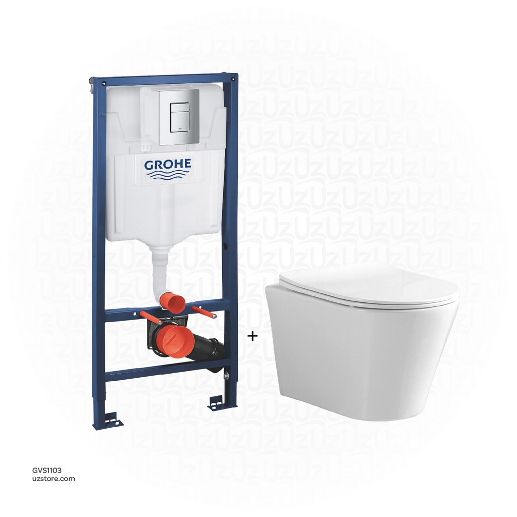 Concealed WC Bundle 103 (GROHE Rapid SL +Vlavu WC Wall Hung)