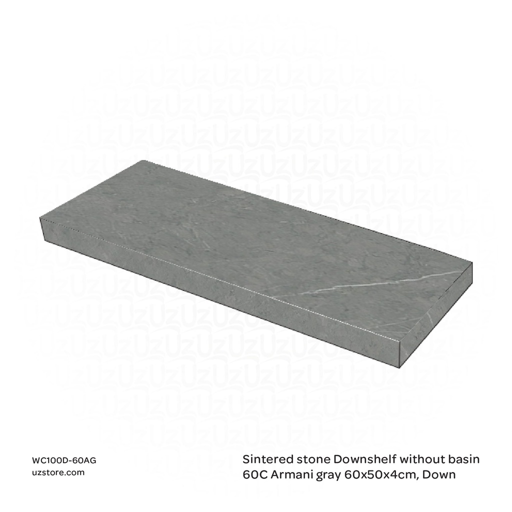 Sintered stone Downshelf without basin 60C Armani gray  60x50x4cm,  Down