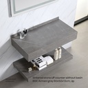 Sintered stone UP counter without basin 80C Armani gray  80x50x13cm,   Up
