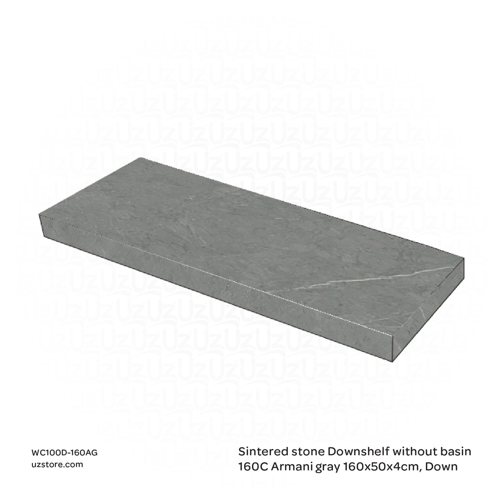 Sintered stone Downshelf without basin 160C Armani gray  160x50x4cm,  Down