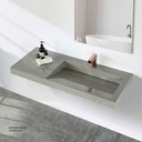 Sintered stone basin Sink on Right side 100S-R Armani gray  100x50x13cm