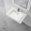 Sintered stone basin Sink on the middle 60S Volakas white  60x50x13cml60x50x13cmll