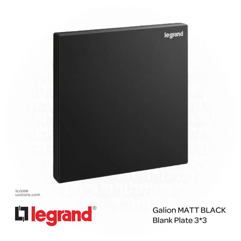 Legrand Galion MATT BLACK Blank Plate 3*3