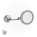 KLUDI RAK 8" Round Vanity Mirror with LED Magnifying mult iple:3 Brass Chrome  Plated RAK90940