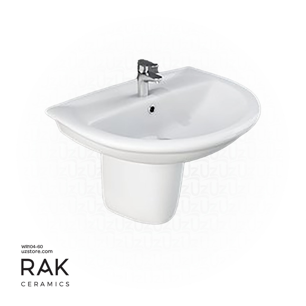 RAK-Karla Wash Basin With  Half Pedestal 60CM KR0101AWHA  KR0105AWHA