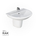 RAK-Karla Wash Basin With  Half Pedestal 60CM