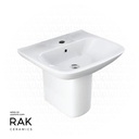 RAK Ceramic ORIGIN Wash Basin with Half Pedestal 52CM ORG0801AWHA + CY0103AWHA