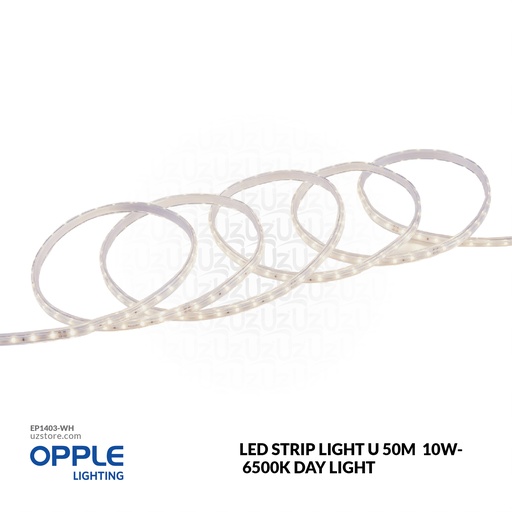 [EP1403-WH] OPPLE LED Strip Light U 50M-2835-10W-WF-865-12P , 6500K Day Light 504000013010