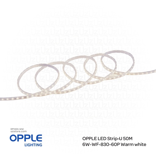 [EP1404-WW] OPPLE LED Strip U 50M-2835-6W-WF-830-60P , 3000K
Warm White 504000013510