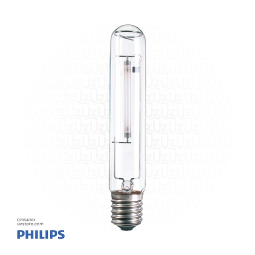 [EPHS400Y] Philips SON-T 400W E E40 1SL/12 High Pressure Sodium lamp with clear tubular outer bulb 928492509291