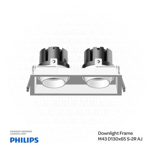 [EPH230SF-SD130x65] Philips LED Downlight Frame White RS378Z M43 D130x65 S-2R AJ BK Square 824110127212