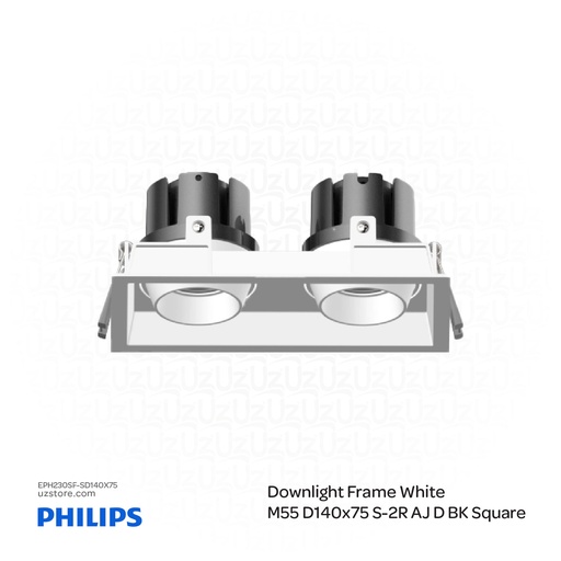 [EPH230SF-SD140x75] Philips LED Downlight Frame White RS378Z M55 D140x75 S-2R AJ D BK Square 824110127282