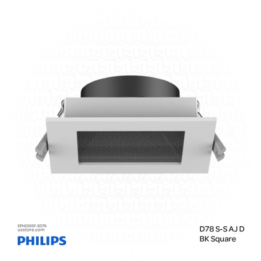 [EPH230SF-SD78] Philips LED Downlight Frame White RS378Z M55 D78 S-S AJ D BK Square 824110127272
