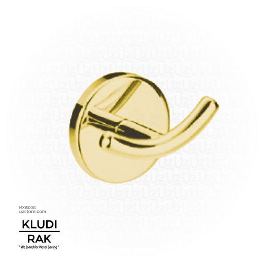 [MX1500G] KLUDI RAK Caliber Robe Hook, 
Gold RAK21005.GD1
