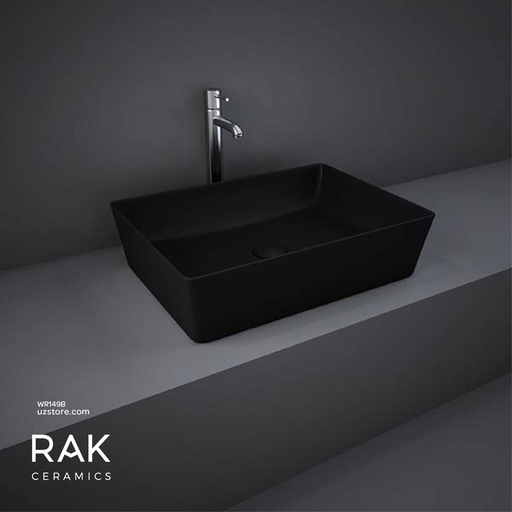 [WR149B] RAK Ceramic Feeling Counter Top Wash Basin Rectangle 50CM Matt Black - FEECT5000504A