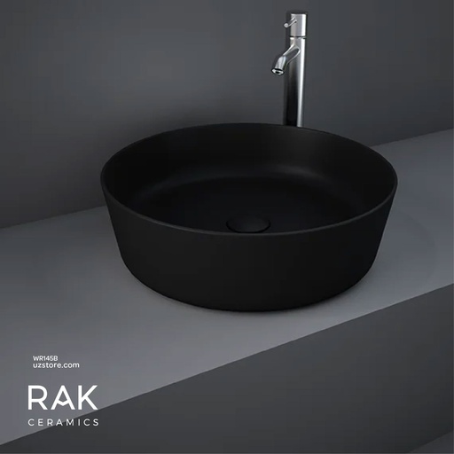 [WR145B] RAK Ceramic Feeling Counter Top Wash Basin Round Matt Black- FEECT4200504A
