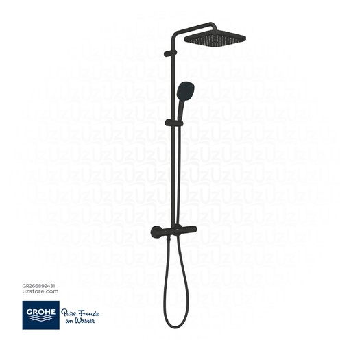 [GR266892431] GROHE Tempesta System 250 Cube Shower system with Safety Mixer for wall mounting , 266892431 , matt black