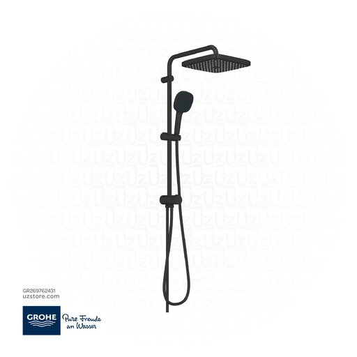 [GR269762431] GROHE Tempesta System 250 Cube Shower system with diverter for wall mounting , 269762431 , matt black