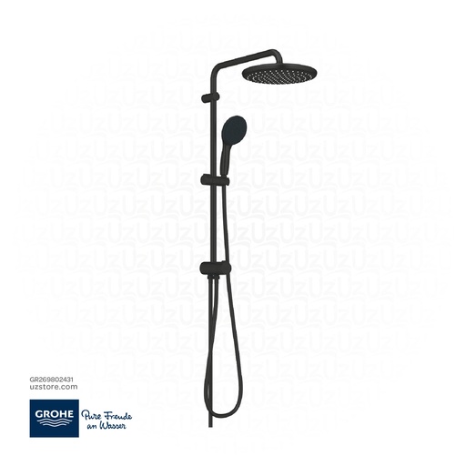 [GR269802431] GROHE Tempesta System 250 Shower system with diverter for wall mounting , 269802431 , matt black