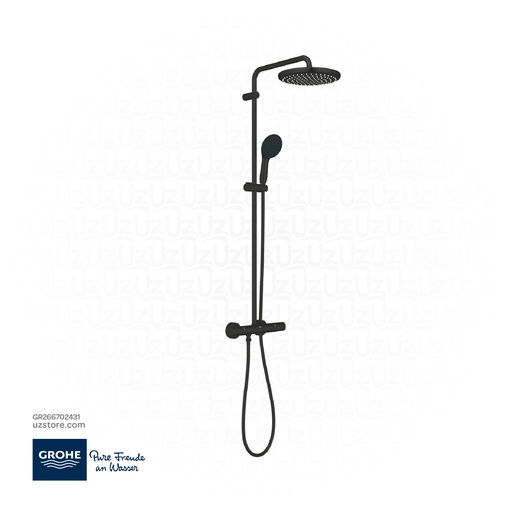 [GR266702431] GROHE Tempesta System 250 Shower system with Safety Mixer for wall mounting , 266702431 , matt black