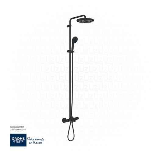 [GR266722431] GROHE Tempesta System 250 Shower system with Bath Safety Mixer for wall mounting , 266722431 , matt black
